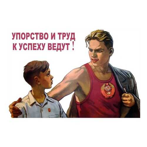 Плакат СТ-Диалог Упорство и труд к успеху ведут!, сов-856, бумага, 90х60 см в Tupperware