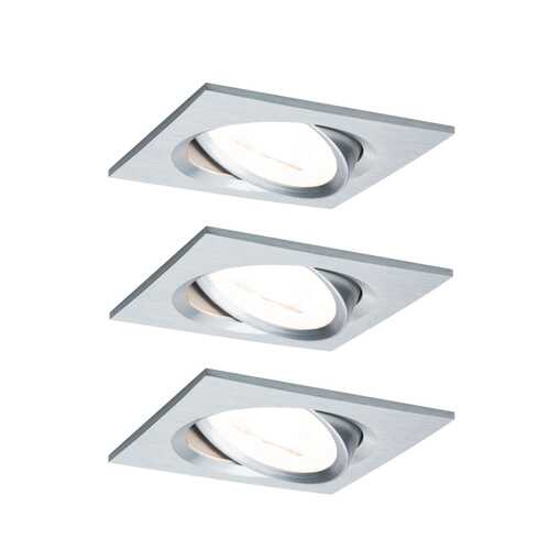 Светильник встраиваемый, комплект Nova LED 3x6,5 GU10 Alu ged 93438 в Tupperware