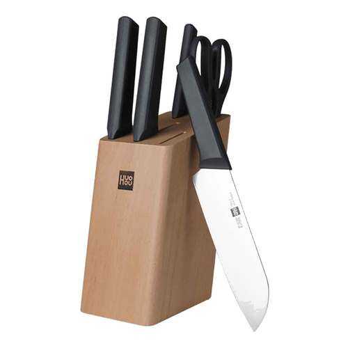 Набор ножей Xiaomi Huo Hou Fire Kitchen Steel Knife Set с подставкой (6 предметов) в Tupperware